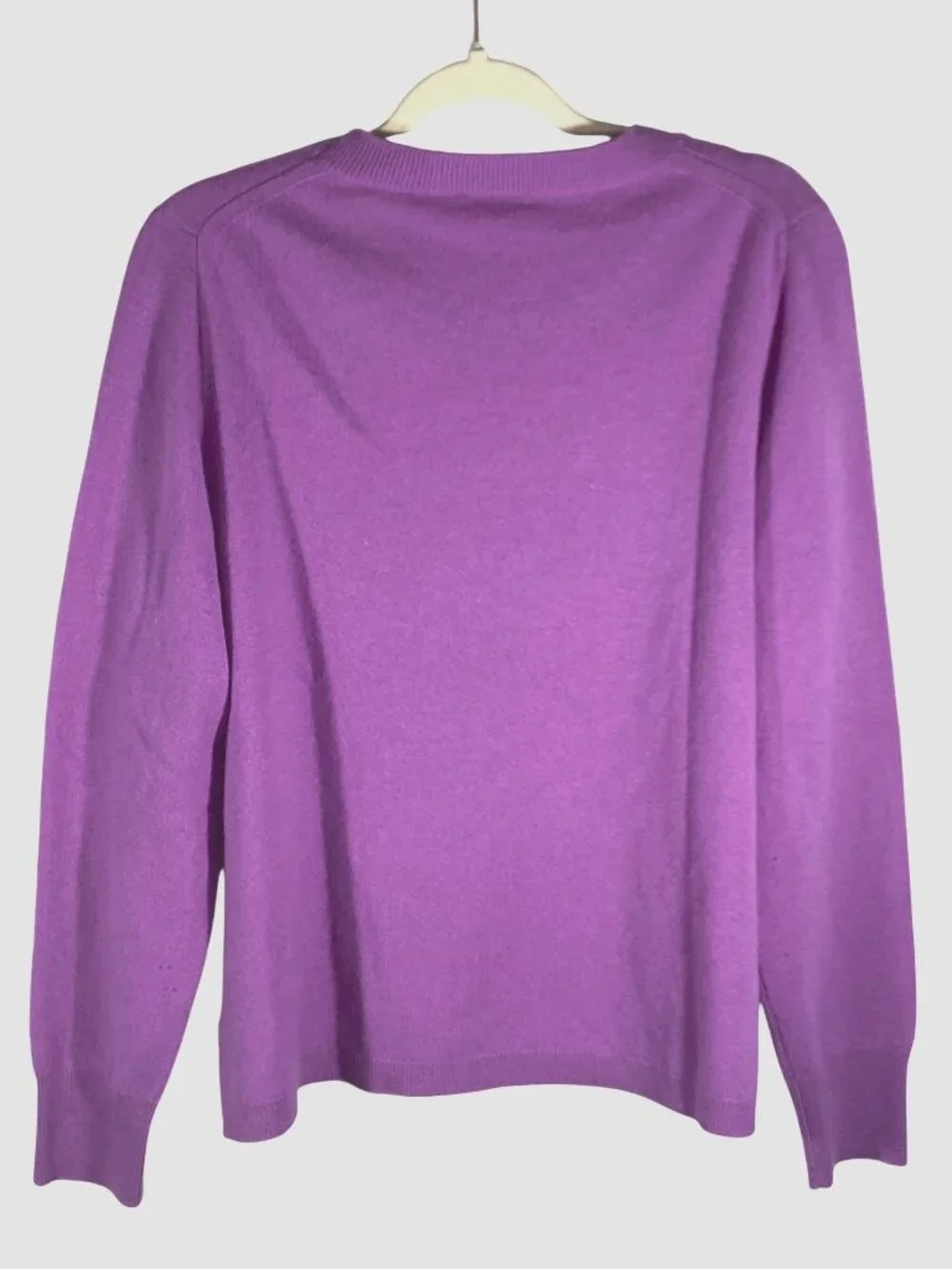 J. Crew Womens wisteria lavender Purple 100% Cashmere Crewneck Sweater XL
